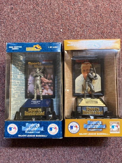 2 Sports Illustrated pewter figures , Mickey Mantle, Roger Maris