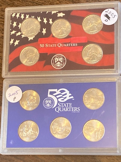 (2) State quarter sets (2005-P & 2005-D). Bid times two.