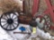 Rooster decor, carp box, door hardware, wagon wheel