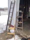 Wood ladder, step ladders