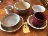 Stoneware bowls and pie dishes
