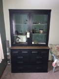 Large step back two pc cabinet