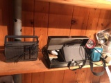 Ant Polaroid camera, coon hunting lamp, hardware
