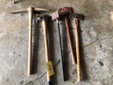 Splitting axe, pick, two sided axes