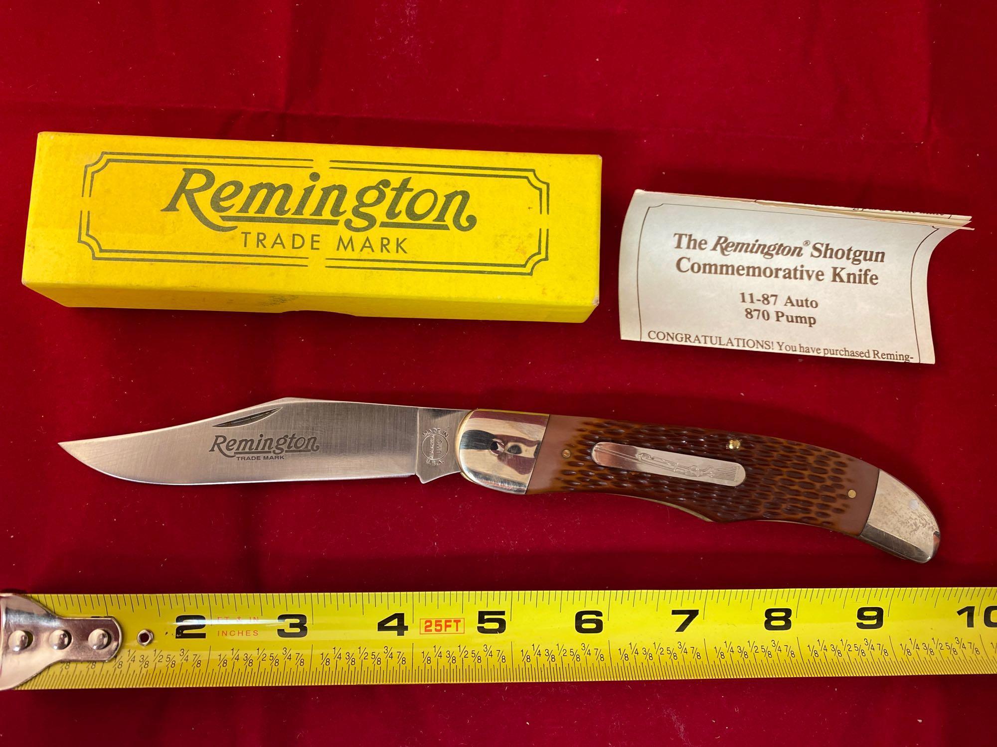 1990 Remington #R870 Shotgun Commemorative knife, | Proxibid
