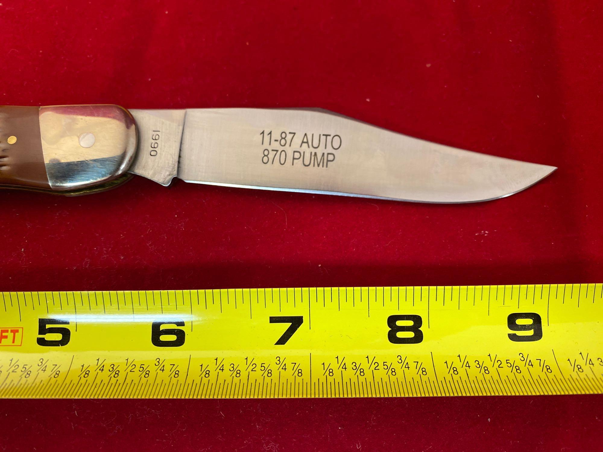 1990 Remington #R870 Shotgun Commemorative knife, | Proxibid