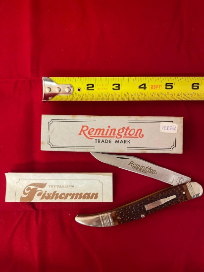 Remington Fisherman #R1613 pocket knife, original box, 1987 circa.