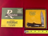 1990 Remington #R1306 SB Tracker silver bullet knife, #1986/5000 limited edition.