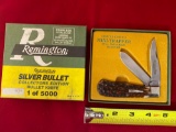 1991 Remington #R1178 SB Mini Trapper silver bullet knife, #3129/5000.