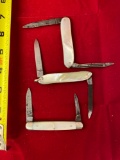 (3) Remington knives w/ mother of pearl handles (R7854, R7284).