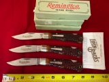 (3) 1984 Remington #R1303 Lock Back knives. Bid times three.