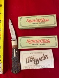 (2) 1984 Remington #R1173L Baby Bullet lock back knives. Bid times two.