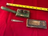 Remington knife sharpener, old hunting/fishing box, bullet shaped 