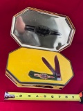 Remington 10th Anniversary 1982-1992 Trapper bullet knife, original tin & box.