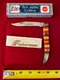 Remington Fisherman #R1615 pocket knife, metal on handle shoes tarnish/blemish.