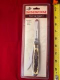 Winchester Ersatz Stag Trapper 2 w/ nylon holder, mint in package.