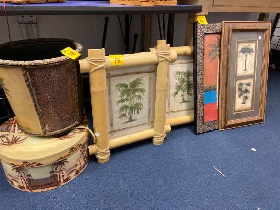Palm Tree Basket and Pictures