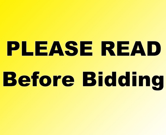 Stop! No Shipping Warning! PLEASE READ BEFORE BIDDING!