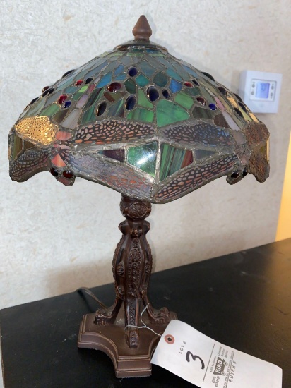 Modern leaded glass lamp