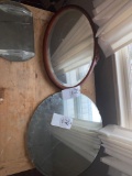 Oval beveled glass mirror- tilt table