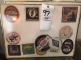 Collection of coasters in frames