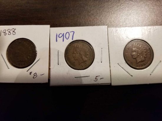 Indian head cents, bid x3