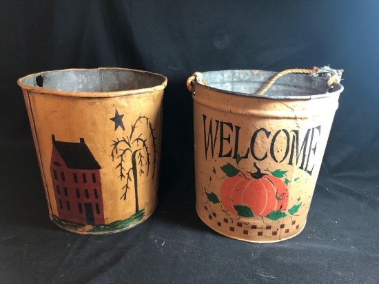 Galvanized Painted Buckets