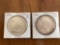 (2) 1924 Peace silver dollars. Bid x2