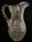 Wheelcut crystal pitcher, 11.5