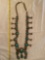 Turquoise squash blossom necklace, unmarked.