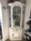 Blue and White Corner China Cabinet with Single Drawer and Cabinet