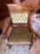 Carved Arm Chair Inlaid with Mother of Pearl
