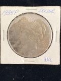 1935 Peace silver dollar.