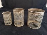 (3) Sterling holders, tallest is 3.25
