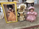 Porcelain dolls, (2) Madison Lee dolls, Effanbee doll.