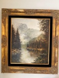 Hoffer signed oil canvas, 29 x 33.5 frame size