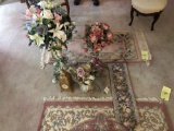 Floral Arrangement Stand with Metal Base, Clock Container, Floral Vase, Rose Arrangement