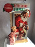 Early Coca-Cola Cardboard Pop out Santa Advertising