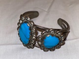 Turquoise bracelet, unmarked.