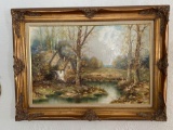 F. Wagner signed oil on canvas, 45 x 34 frame