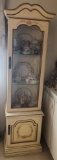 Habersham Lighted China Cabinet with Floral Pattern