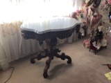 Victorian Carved Marble Top Table