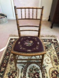Needlepoint Cane Back Chair