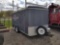 1999 US cargo box trailer, 14 ft., rear barn doors, ladder rack and spare tire