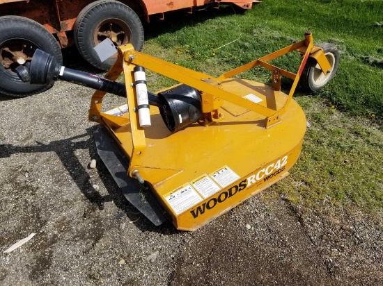 Woods RCC42 3pt rotary mower, like new