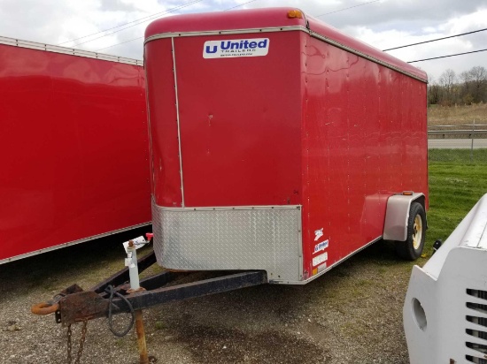 2008 United box trailer, 12 ft V nose, ramp door