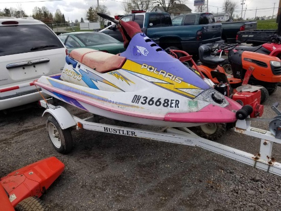 1995 Polaris jet ski with trailer, used last year