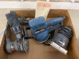 3 palm sanders, Bosch & Porter Cable