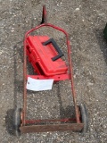2 wheel dolly cart, small toolbox with sockets