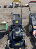 Brute electric start mower with bagger